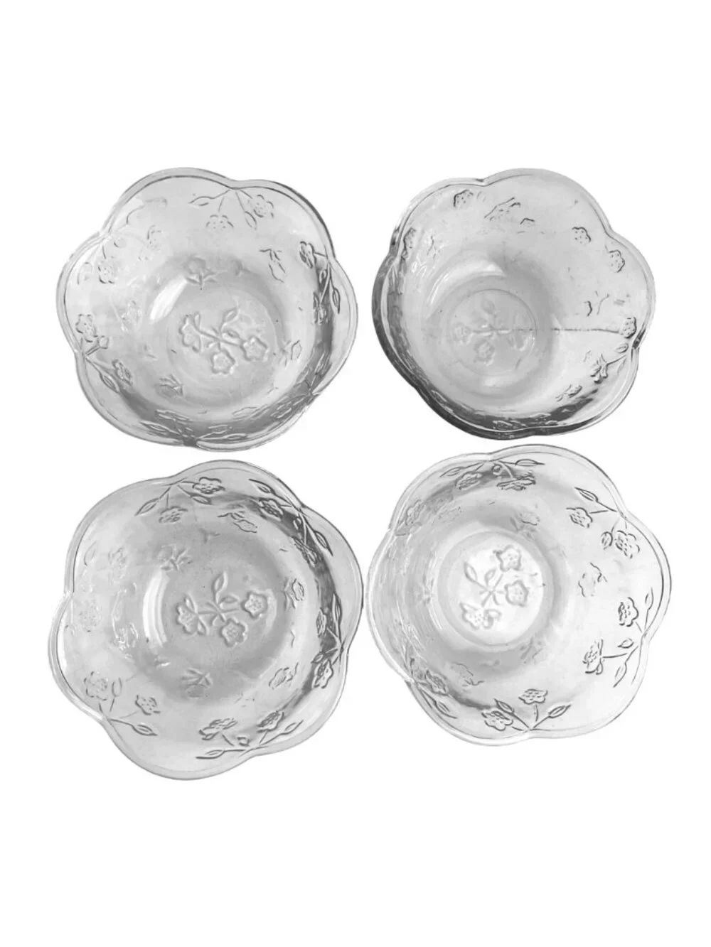 Vintage Anchor Hocking Savannah Clear Glass Cereal Bowls 6
